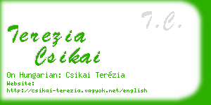 terezia csikai business card